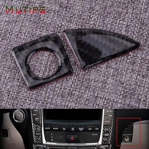 Mutips Car Inner Glove Box Handle Trim Cover Carbon Fiber Sticker for Lexus IS250 IS300 IS350 2006 2007 2008 2009 2010 2011 2012