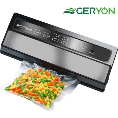 GERYON Vacuum Sealer Machine, Automatic Food Sealer for Food Savers / Starter Kit|Led Indicator Lights|Easy to Clean|Dry & Moist