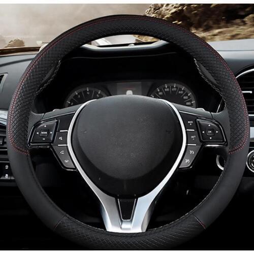 VODOOL PU Leather Car Accessories Anti-slip Steering Wheel Protector Cover Car Steering Wheel Cover Case Auto Car Styling Parts