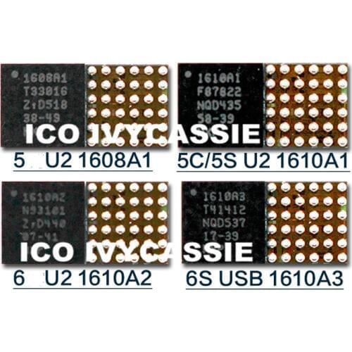 1608A1 1610A1 1610A2 1610A3 610A3B 1612A1 For iPhone 5G 5S 5C 6 6p 6S 6SPlus 7G 7p 8 8P X XS 11 U2 Charger IC USB Charging Chip