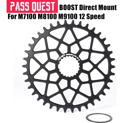PASS QUEST MTB Mountain Bike Chainring 30-44T Narrow Wide Bicycle Chainwheel for Deore XT M7100 M8100 M9100 12S BOOST Crankset
