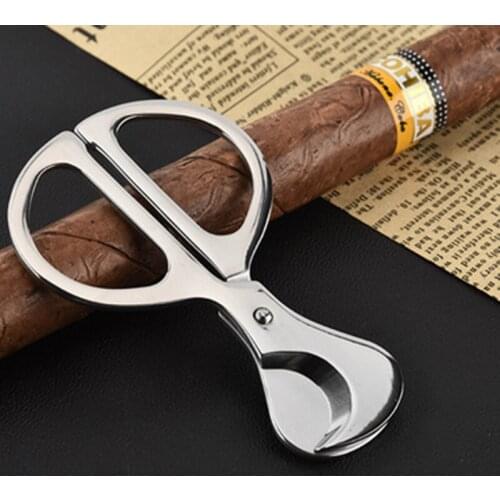 1Pc Cohiba Cigar Scissors Cigar Scissor Blade Smoke Machine Cutting Tobacco Metal Cigar Cutter Stainless Steel Cigar Accessories