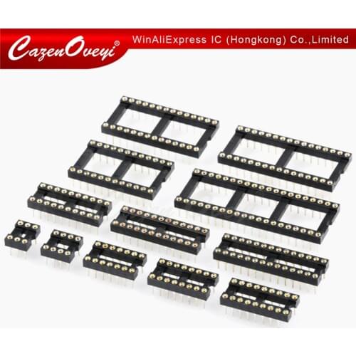 10PCS Round Hole IC socket Connector DIP 6 8 14 16 18 20 24 28 32 40 pin Sockets DIP6 DIP8 DIP14 DIP16 DIP18 DIP20 DIP28 DIP40