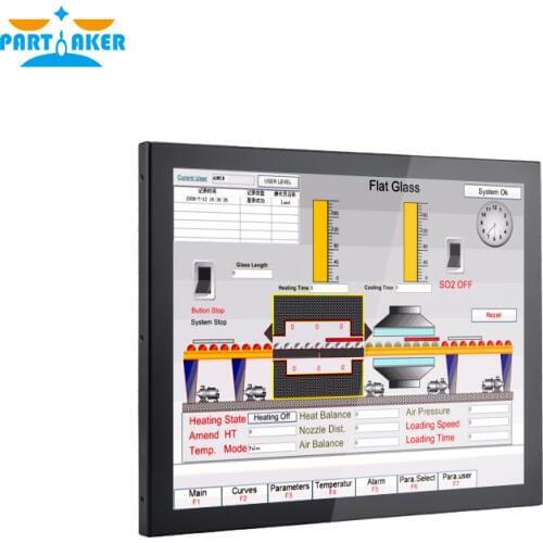 19 Inch LED Industrial Panel PC Taiwan 5 Wire Touch Screen,Win 10/Linux Ubuntu Intel Quad Core J1900 Partaker Z16 4G RAM 64G SSD