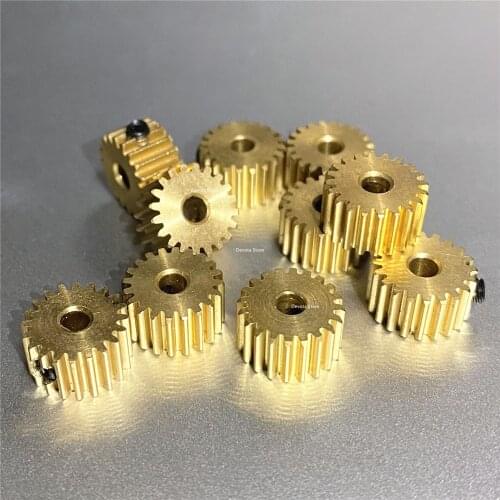 2PCS Motor copper gear DIY sliding table lifting rail rack 0.5M 19T 5mm / 20T 3mm (with jackscrew)