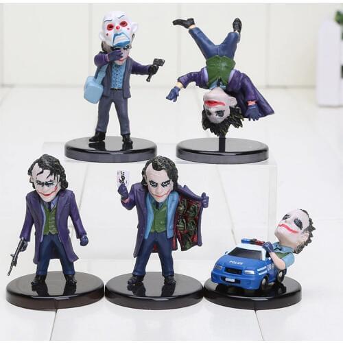 5pcs/set The Dark Knight The Joker Car Mini PVC Figures Decoration Car Ornaments Interior Dashboard Decoration car accessories