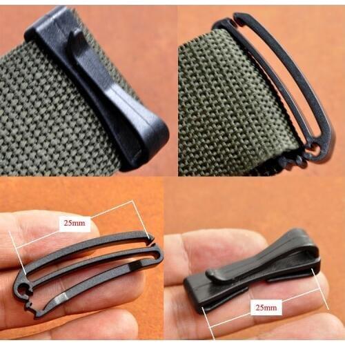 5x 25mm 38mm 50mm attach molle webbing buckle adjust keeper tactical strap Belt end clip backpack bag camp hike outdoor military