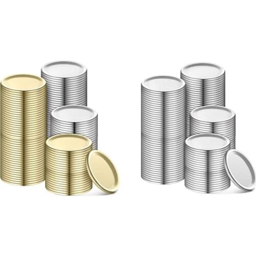 70mm Canning Lids Jar Split-Type Lids Reusable Leak Proof Storage Solid Caps Metal Canning Jar Lids