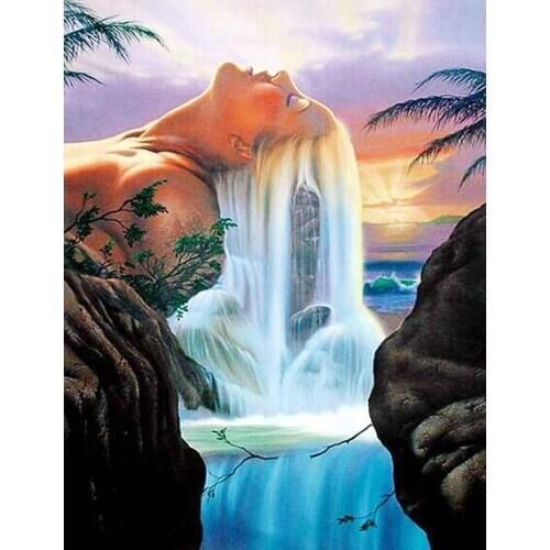 A14850 11CT/14CT/18CT/25CT/28CT oil street patterns Counted Cross Stitch DIY Cross Stitch Kits Embroidery Needlework Sets