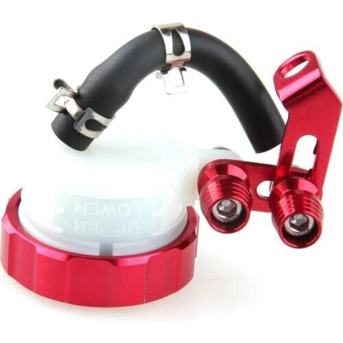 Aluminum & plastic Motorcycle Front Brake Clutch Tank Fluid Oil Cylinder Reservoir Fit for All Japan Motorbike Motorcycle Red