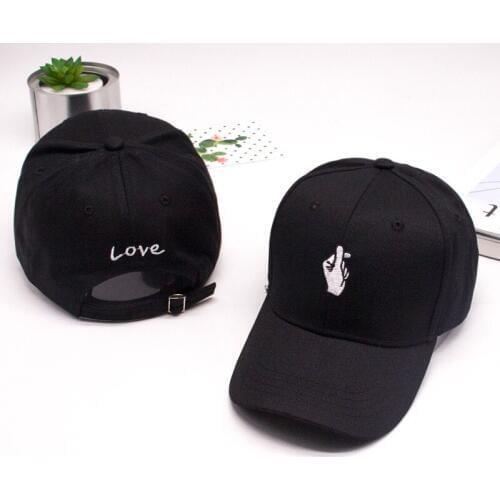 Korean casual fashion embroidery love finger gesture baseball cap men and women hip-hop outdoor sport wild shade snapback hat
