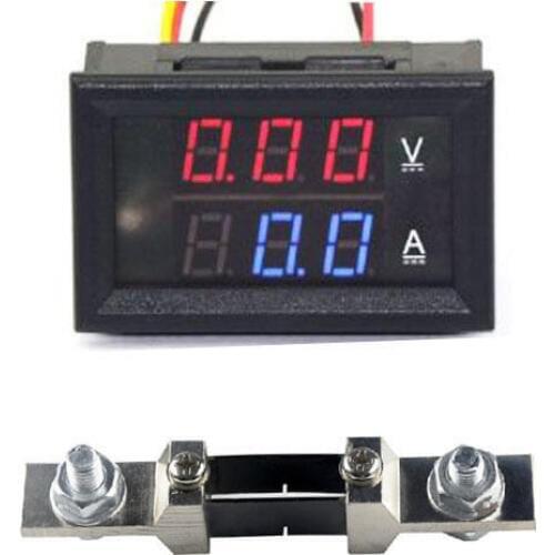 DC 0-200V 200A Digital LED Voltmeter Ammete Voltage Current Panel Meter +Shunt
