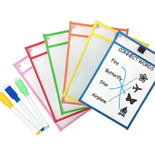 2Pcs/Set Transparent Dry Brush Bag Kids Drawing Board DIY Painting Coloring Learning Educational Toys For Children Gifts