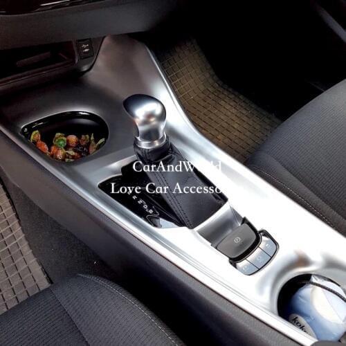 For Toyota C-HR CHR 2017 2018 Chrome Carbon fiber LHD Gear Box Panel Gear Shift Electronic Handbrake Cover Trim Car Accessories
