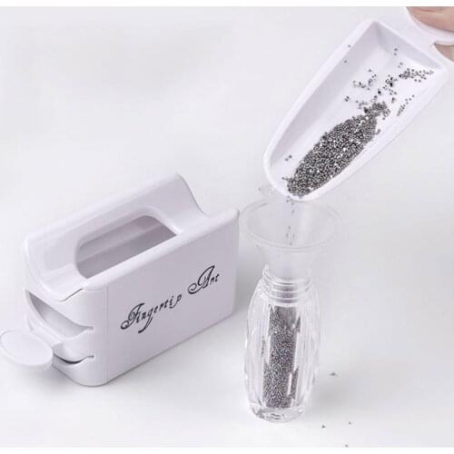 Nail Tool Double Layer French Recycling Powder Box Dipping Powder Collection Container Manicure Glitter Powder Recovery Storage