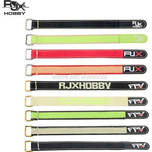 4 PCS RJX KEVLAR Magic Tie Down Anti-skid Anti-slip Battery Strap Belt with Metal Clasp for RC Drones Lipo Battery Rechargeable