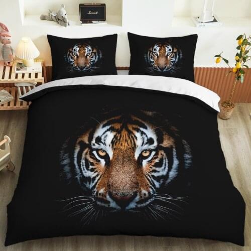 3D Printing Wild Animal Beast Bedding Set Queen King Size Duvet Cover Pillowcase Set For Children Adult Home Decor