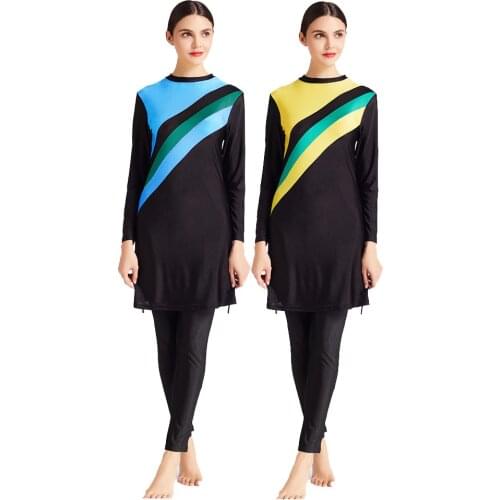 Muslim Swimwear Conservative Womens Swimming Suit Long Sleeve Modest Swimsuit