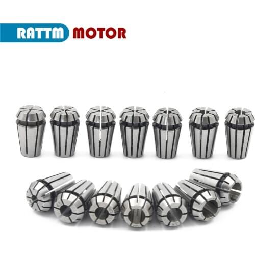 1 Set (14pcs) High Precision ER11 Spring Collets Set For CNC Engraving Machine Lathe Mill Tool for 0.8kw/1.5kw spindle motor