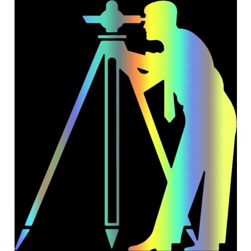 S51326# Various Sizes/Colors Car Stickers Vinyl Decal Engineer Surveying Motorcycle Decorative Accessories Creative