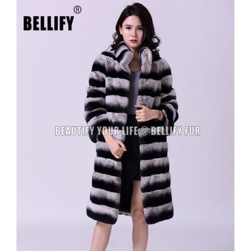 Newautumn and Winter Luxury rex chinchilla fur coats Runway celebrities 90cm super model long fur overcoats