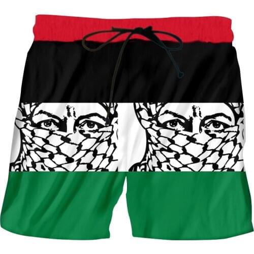 OGKB 3D Palestine Scarf Girl Printed Summer Breathable Casual Oversize Short Pants Women Free Palestine Wholesale Vendors 6XL