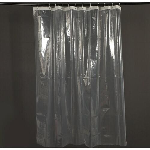 Plastic PEVA transparent shower curtain Custom made bathroom Eco-friendly Odorless Curtain wholesale waterproof show curtain