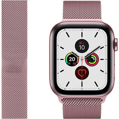 Strap For Iwatch Band 42mm 38mm 40mm 44mm Magnetic Loop Stainless steel Metal belt correa bracelet iWatch series 5 4 3 se 6