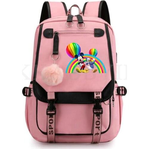 Disney Mickey Printing Backpack Men Backpacks Rucksack Students School Bags Bagpack Laptop Mochilas for Women Girls