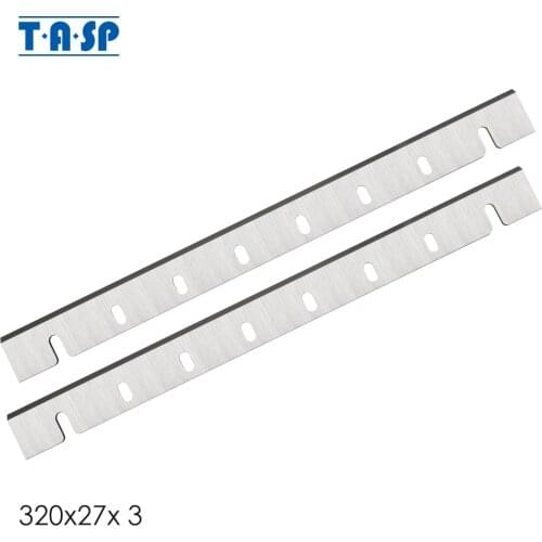 TASP 2pcs 12 1/2" High Speed Steel HSS Thickness Planer Blade 320 x 27 x 3mm for Dewalt DW733 DW7332