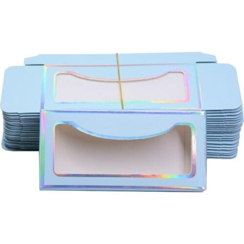 50/100pack Eyelash Packaging Wholesale False Eyelashes Empty Lashes Box Case Makeup Rectangle Lash Cases Lash Boxes Packaging