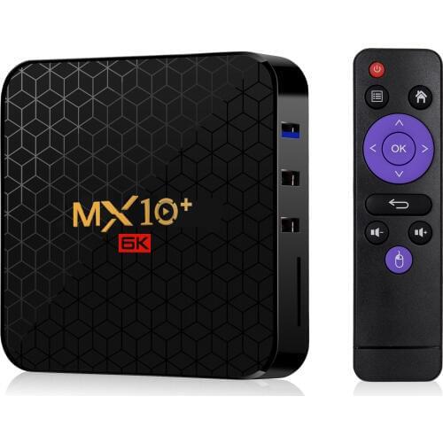VHXSIN 2 PCS Media PlayER Smart-Tv-Box Android-9.0 Mx10-Plus Youtube Google 6K H6 Netflix 4GB 32GB 64GB