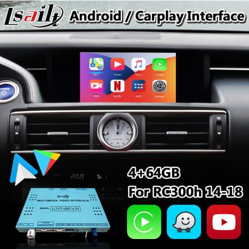 Android Carplay Video Interface for Lexus RCF RC300h RC350 RC200t RC 2015-2017 Mouse Control Version with Car GPS Navigation