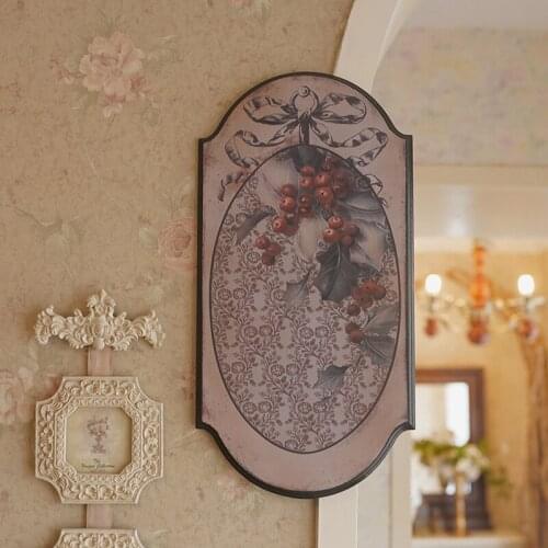 Handmade Vintage Decoration Wooden Wall plaques Floral Printing