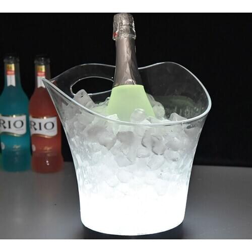 Waterproof LED Ice Bucket 5.5L Wine Cooler Colors Changing Champagne Wine Bucket for Party Home Bar nightclub