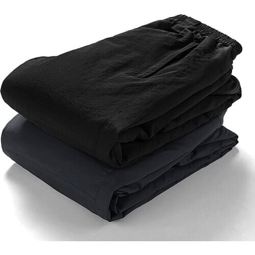 Winter Waterproof Duck Down Padded Pants Men High Waist Thick Warm Business Pants For Male Down Padded Trousers Outerwear PT-493