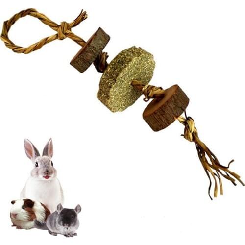 1PCS Parrot Chew Block Bite Resistant Wooden Rabbit Chewing Toy Parrot Hanging Toy Birds Funny Favor Toy Pet Supplies