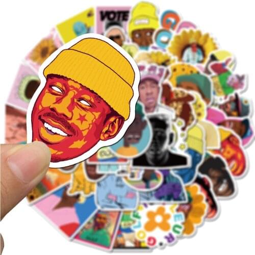 10/50pcs Rapper Tyler The Creator Waterproof Stationery Sticker PVC Skateboard Suitcase Luggage Laptop Stickers Kid Toy Sticker