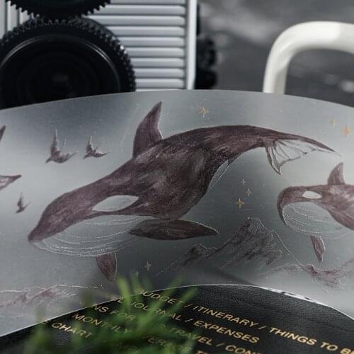 16pcs/LOT whales and Islands series stationery sticker Creative decoration DIY shared outfit tape adhesive PET sticker