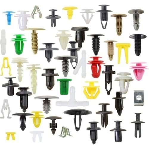 200Pcs Auto Fastener Random Mixing Universal Car Fender Plastic Clips Bumper Interior Decoration Auto Door Panel Liner