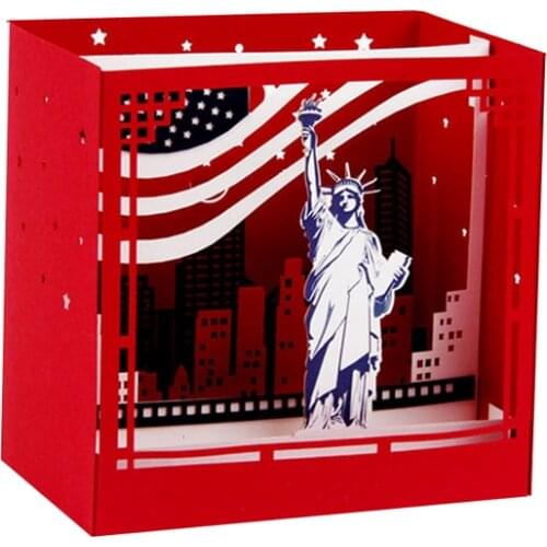 3D Pop Up New York Greeting Cards Christmas Birthday Valentine Invitation