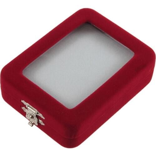 80% HOT SALES !!! Red Velvet Gift Jewelry Box Case Display Holder for Ring Bracelet Bangle Earrings