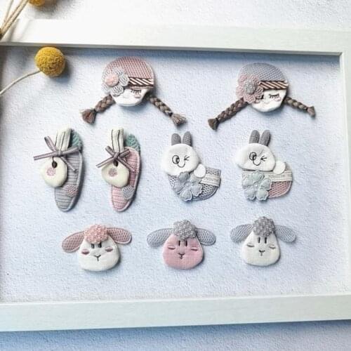20pcs/lot Cute little sheep patches diy Padded Applique For Children Headdress or Dress bags with accessories