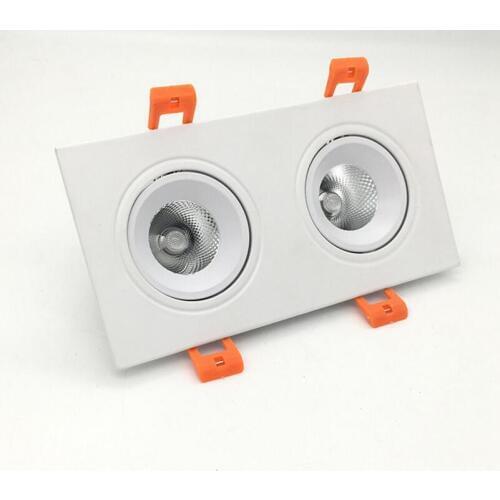 FREE SHIPPING Dimmable 2x10W Double Square LED Downlights COB chip 3 years warranty Warm White or Cold White indoor lighting