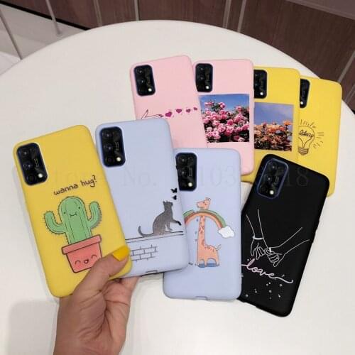 For Realme X7 Realme X7 Pro Back Case Candy Color Matte Phone Cases for Realme X7 Pro RMX2121 X 7 Pro Soft Silicone Back Cover