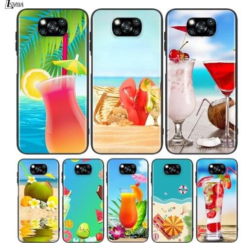 Black Cover Beach in Summer for Xiaomi Mi Mix 3 A3 A2 A1 Poco M3 M2 C3 X3 X2 NFC F2 F1 CC9 CC9E Pro Phone Case