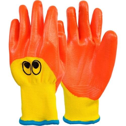 17/19CM Children Protective Gloves Gardening Weeding Anti-bite Gloves Waterproof Latex Housekeeping Gloves Garden Tool Dropship