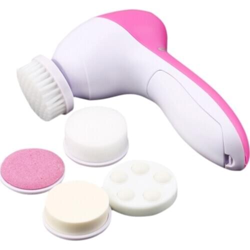 5 in 1 Electric Wash Face Cleaning Machine Facial Cleanser Pore Cleaner Body Cleansing Massage Mini Skin Beauty Massager Brush