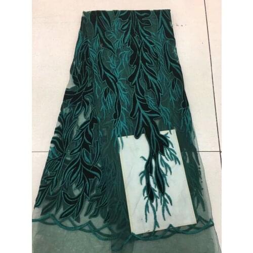 French Lace Fabrics 2018 Hot Sale Cheap Velvet Nigerian Net Laces Fabric High Quality African Velvet Lace Fabric For Women Dress