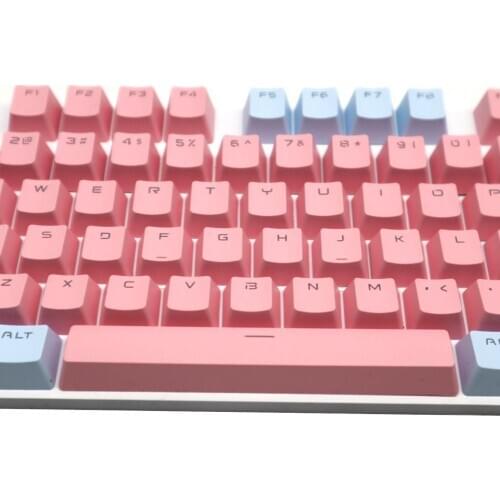 104 Keys KeyCaps TPE OEM Dual Colors Backlight Key Caps Keycaps Replacement Mechanical Keyboard Accessory